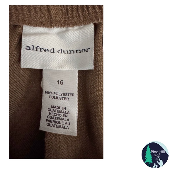 NEW Alfred Dunner Classics Pants Size 16 Proportioned Short Taupe Straight Leg - Picture 5 of 8